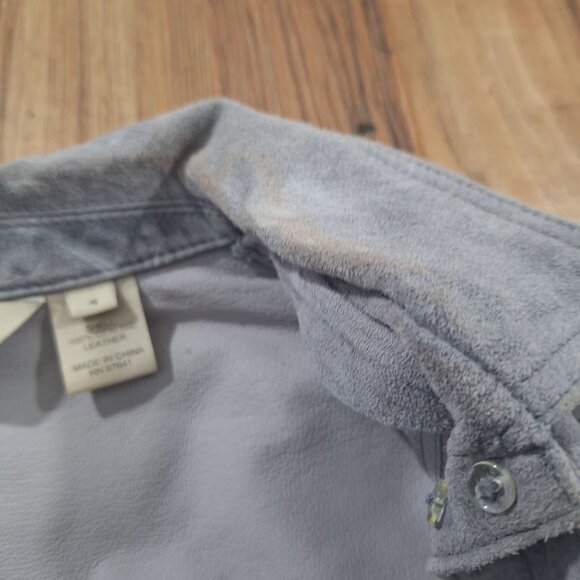 J Jill gray suede jacket size 4 - Picture 4 of 7